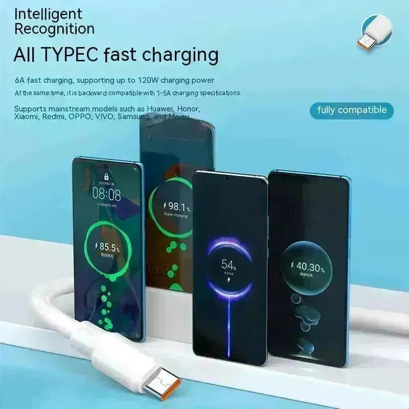 Charge Câble Charge rapide Téléphone mobile 120W 6A Bold