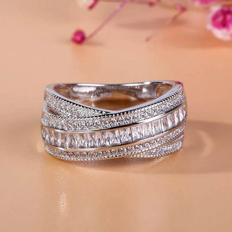 Fashion Temperament copper micro-set ladies ring - EX-STOCK Canada