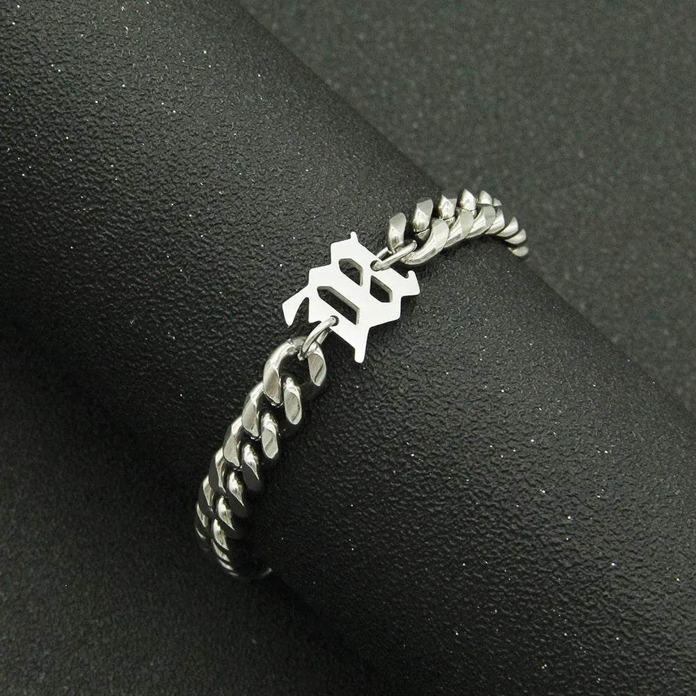 Titanium Steel Cuban Link Chain Bracelet - EX-STOCK Canada