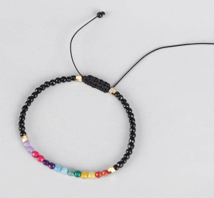 12 Constellation Lucky Stone 3MM Seven Chakra Bracelet - EX-STOCK Canada