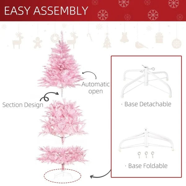 6FT Artificial Christmas Tree Holiday Xmas Tree Decoration With Automatic Open For Home Party, EX-STOCK Canada