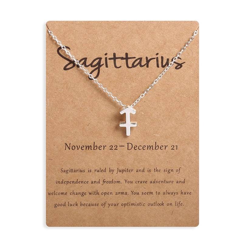 12 Zodiac Sign Necklaces With Gift Card Constellations Pendant Necklace Jewelry - EX-STOCK Canada