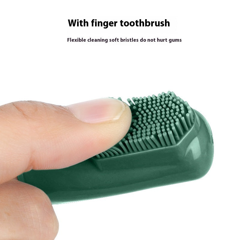 Pet Toothpaste Toothbrush Set Cat And Dog Finger Stall Cleaning Pet Supplies