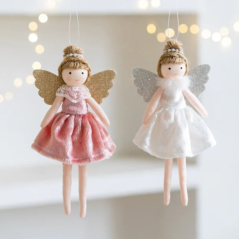 Christmas Decoration High-grade Flannel Ankle-tied Girl Angel Small Pendant EX-STOCK Canada
