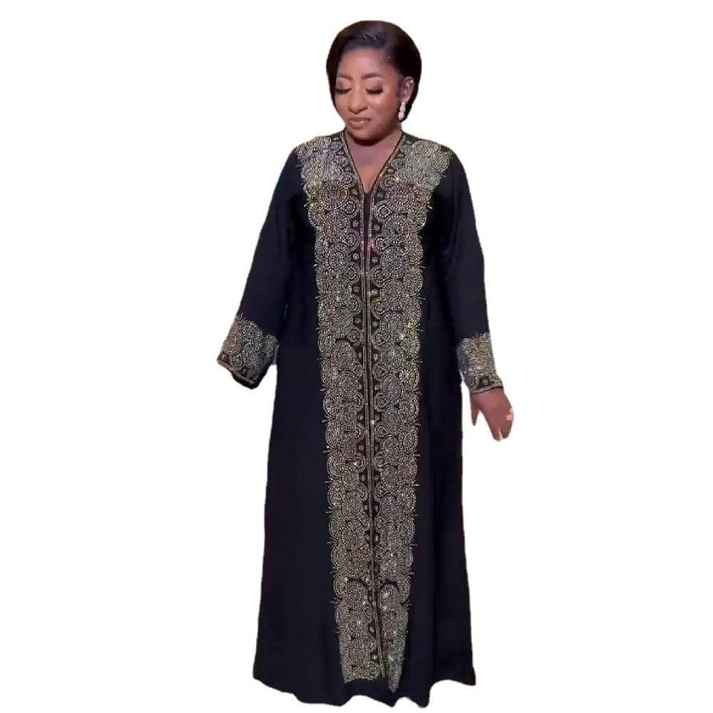 Robe Style Musulman Moyen-Orient Fashion Col V Perçage Chaud - EX-STOCK Canada