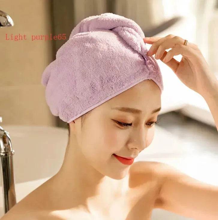 Women's Microfiber Hair Dryer Cap Absorbent Hair Towel. - EX-STOCK Canada