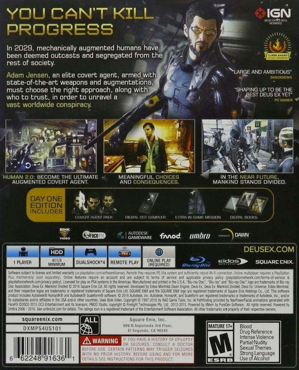 DEUS EX - L'HUMANITÉ DIVISÉE