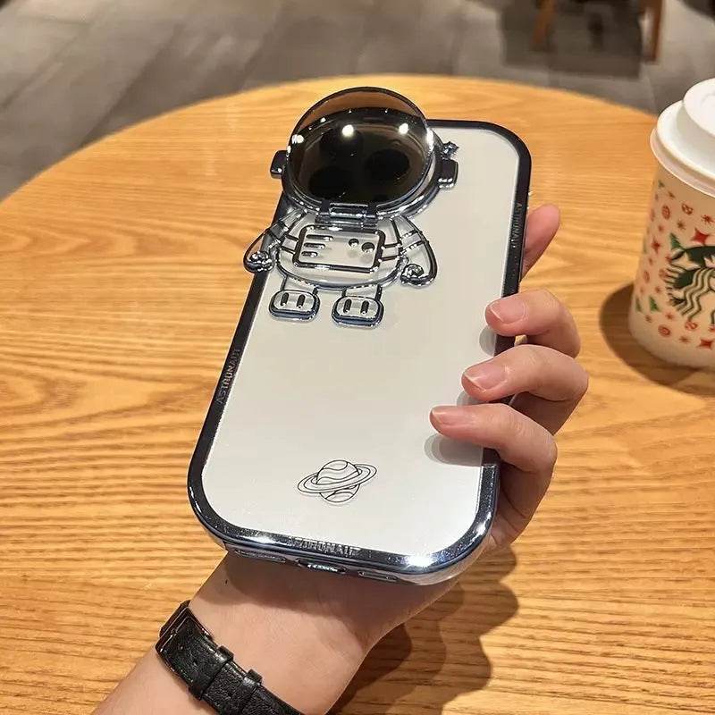 Glitter Astronaut Camera Stand Phone Case Invisible Lens Soft Cover - EX-STOCK Canada
