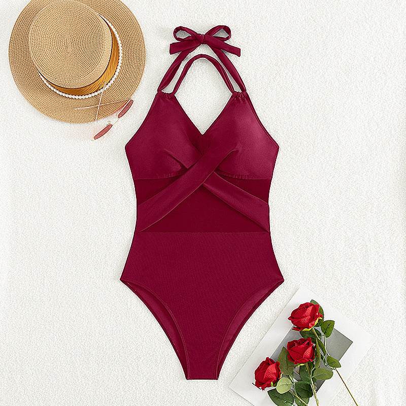 New Fashion One-piece Swimsuit Solid Color - EX-STOCK Canada