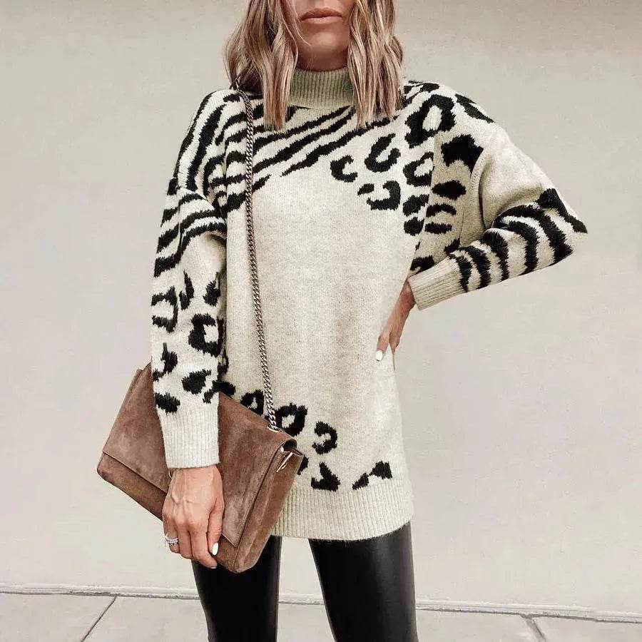Ladies Autumn Winter Woolen Turtleneck Sweater Tunic top for leggings - EX-STOCK Canada