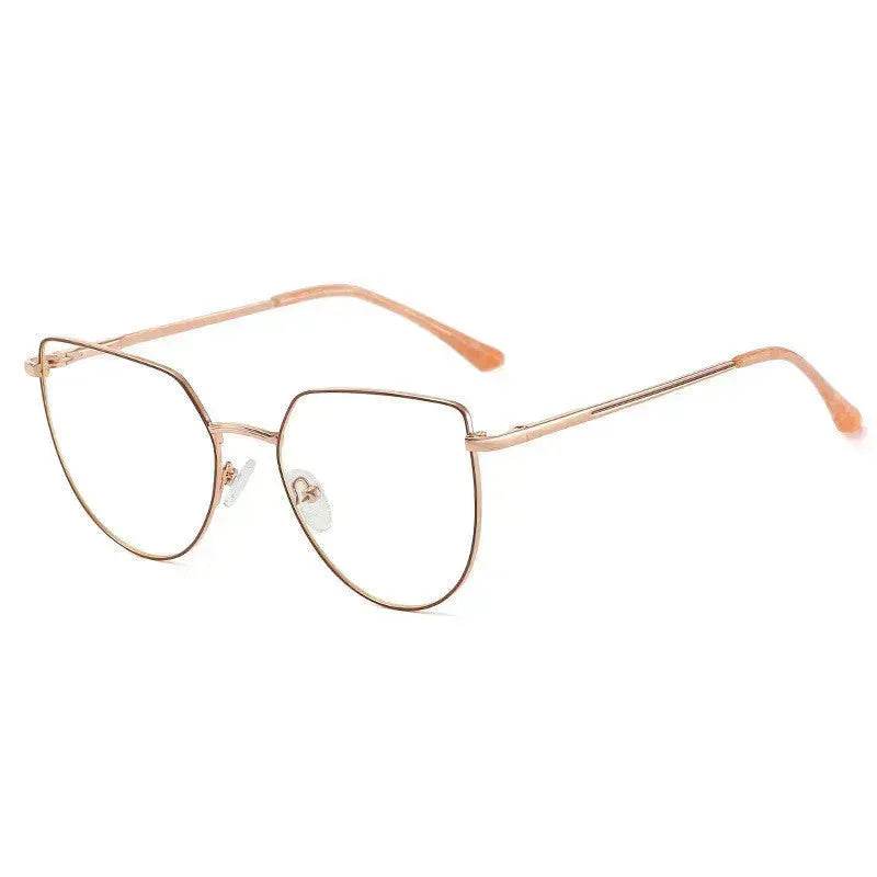 Women's Plate Anti-Blue Light Glasses Fashion Metal Large Frame - EX-STOCK Canada