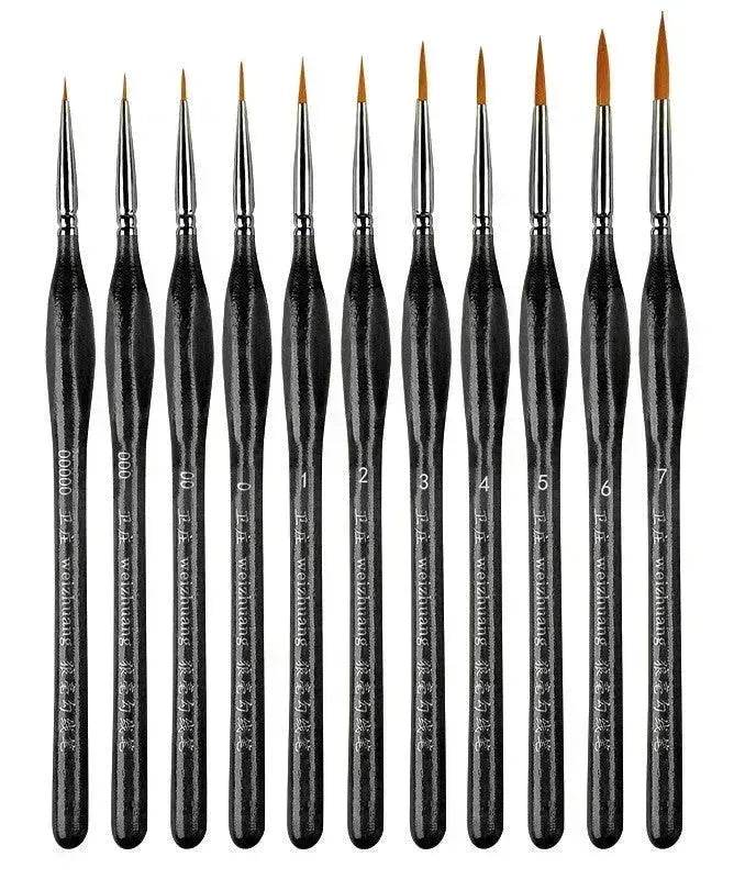 Gouache Oil Painting Watercolor Hand-painted Crochet Pen Paint Brush Miniature and Micro Detail Paint Brush, Triangular Grip Handles Art Brushes For Acrylic Painting - EX-STOCK Canada