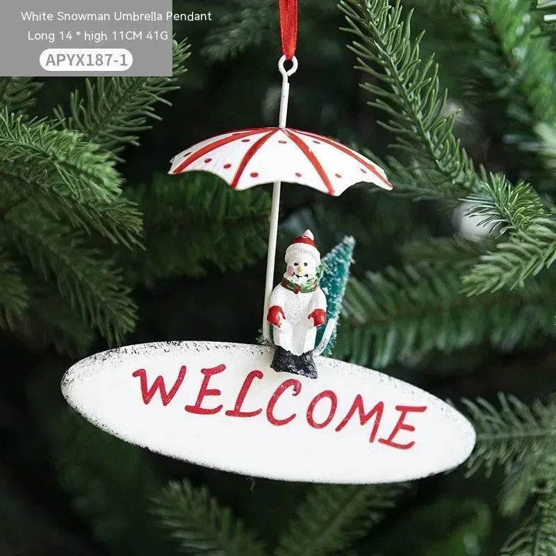 Nordic Iron Christmas Hot Air Balloon Parachute Pendant Creative Decorations Tree Charms Hangings - EX-STOCK Canada