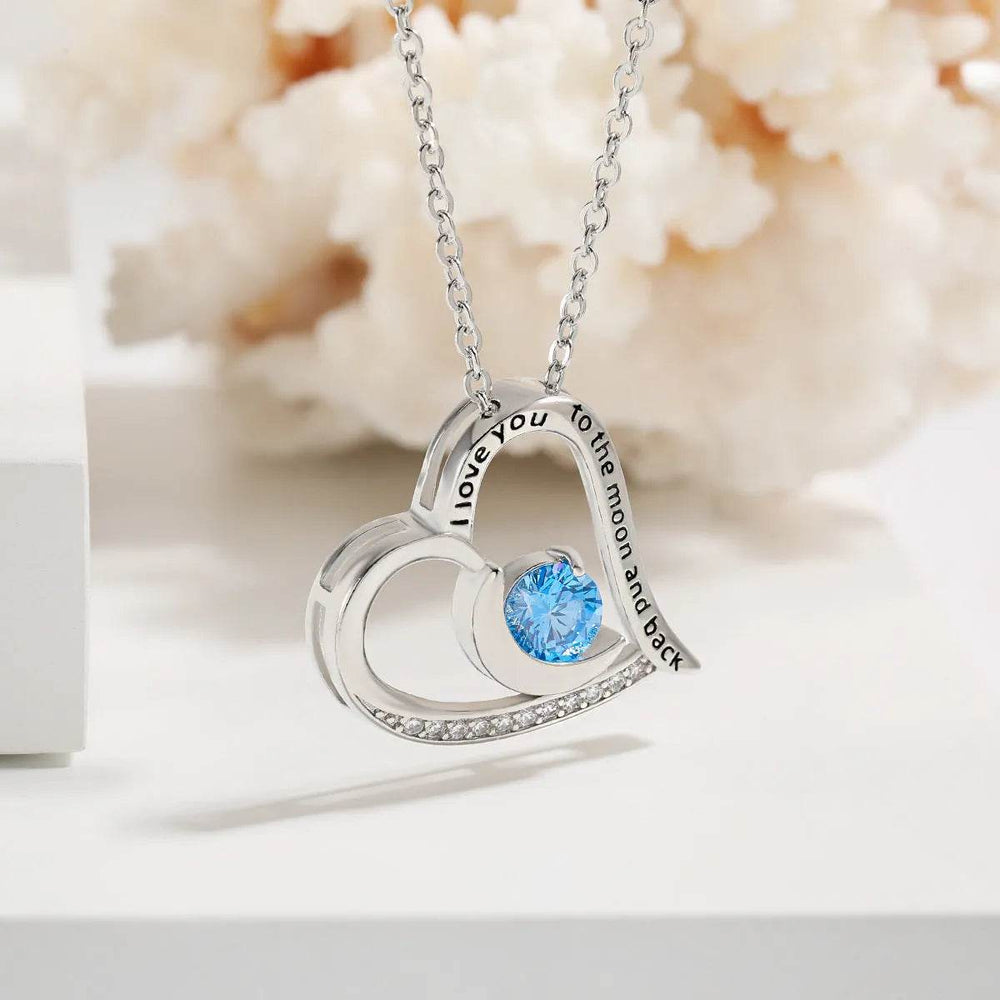 Love Necklace With Rhinestones And Letters Fashion Personality Heart-shaped Necklace Valentine's Day Gift - EX-STOCK Canada