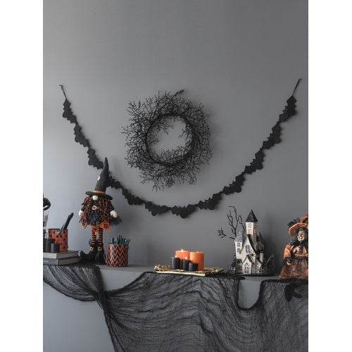 8.3x5x24 Fabric Standing Gnome W Orange Banner Spring Body, For Halloween Decor - EX-STOCK Canada