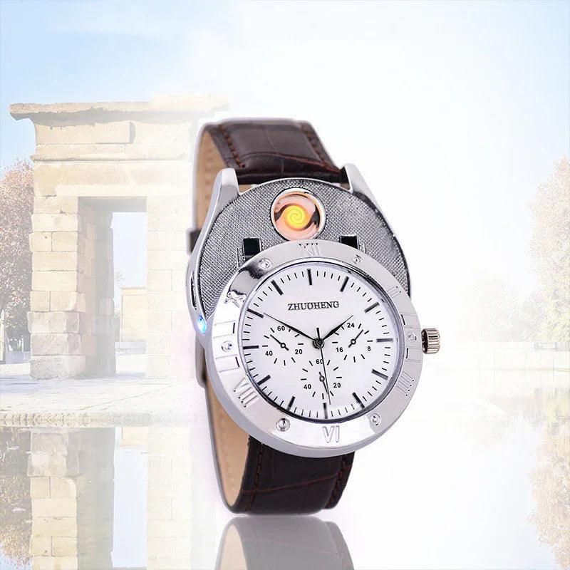 USB Charging Quartz leather Watch for Men EX-STOCK Canada