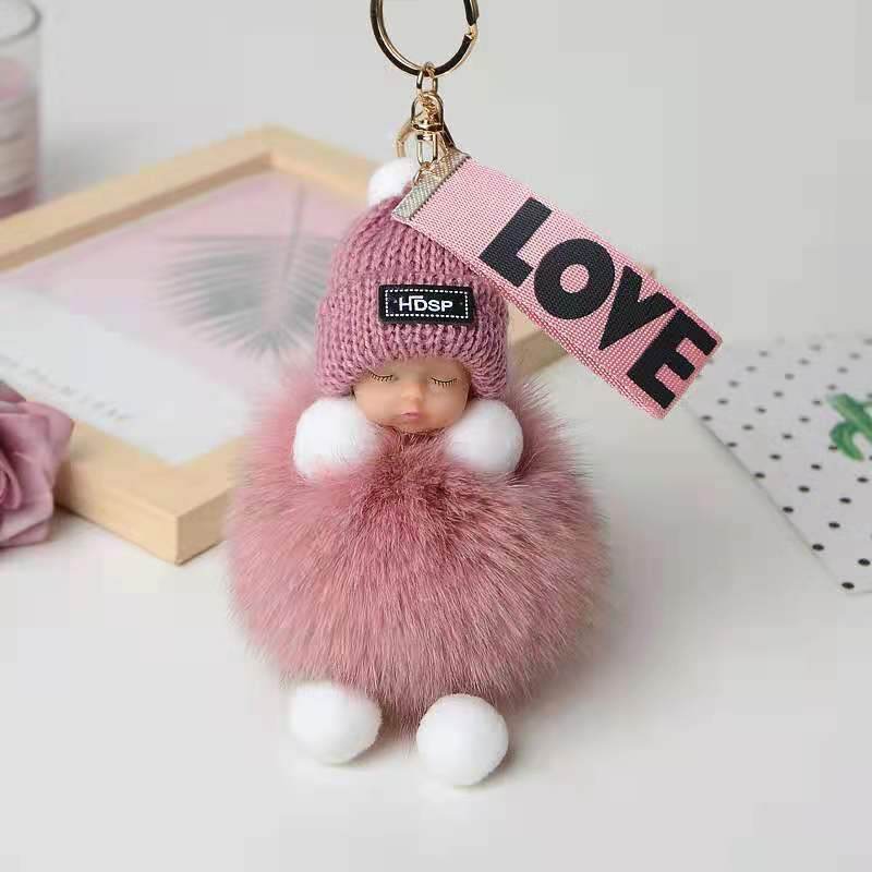 Cute Sleeping Doll Plush Doll Keychain Pendant Backpack Handbag Wallet Accessories - EX-STOCK Canada
