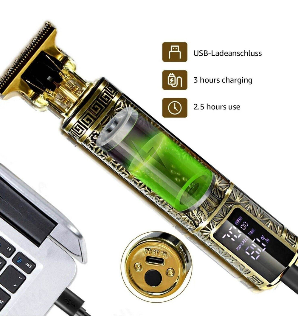 Beard Trimmer Hair Clippers Cordless Hair Cutting Kit Barber Shaving Machine For Men USB Rechargeable 1 PCS - EX-STOCK Canada