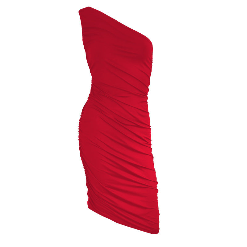 Robe grande taille à col irrégulier pour femmes, coupe slim - EX-STOCK Canada