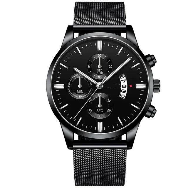 Mens Business Luxury Watches For Men Mesh Band Quartz Watch EX-STOCK Canada