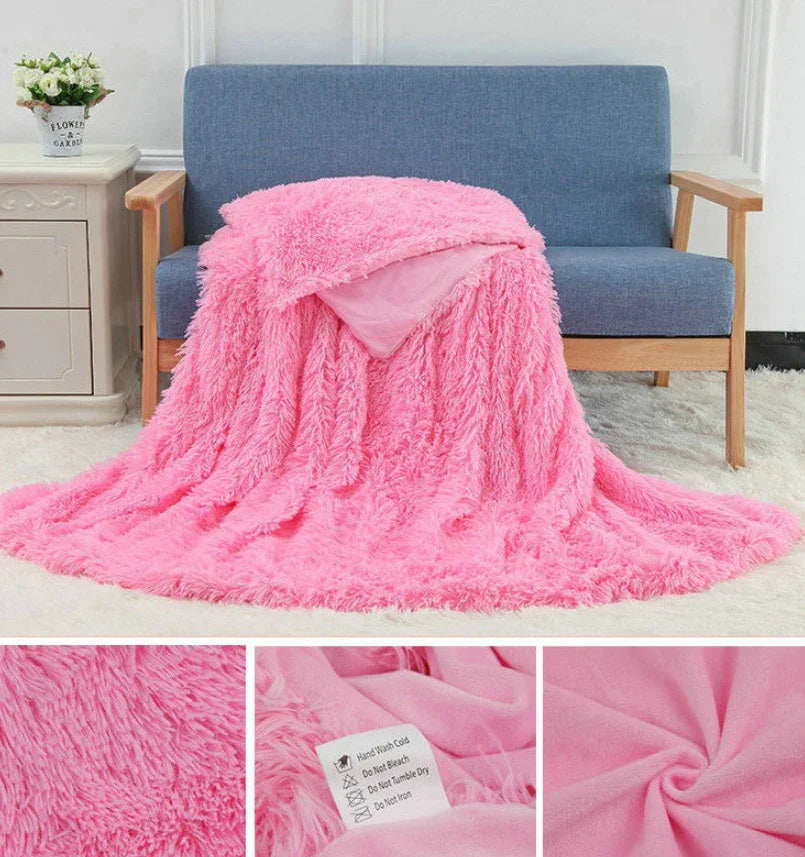 Plush Blanket Double-layer Blanket Multifunctional EX-STOCK Canada
