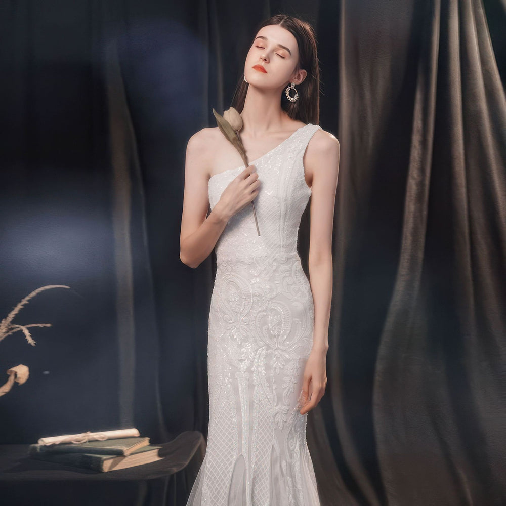 Women's High-end Entry Lux Elegant Socialite Dinner Party Sexy Long Slimming Fishtail Dress EX-STOCK Canada