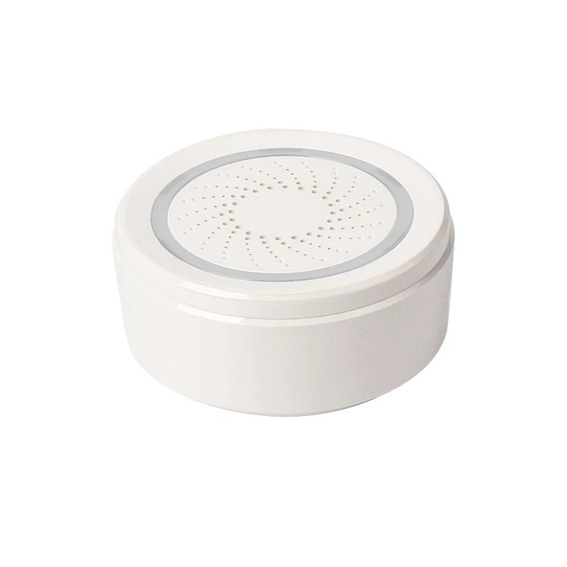 White Wireless Smart Alarm Siren with Sound & Light – USB 3