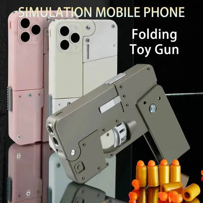 mobile phone shape folding soft bullet gun toy - EX-STOCK Canada