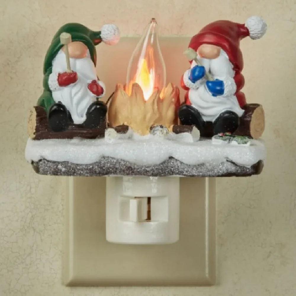 Nouvelle lampe de nuit petite en résine créative fantôme en résine avec feu de camp clignotantEX-STOCK Canada