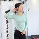 Long Sleeve V-neck Gym t-shirt for Women Athleisure top - EX-STOCK Canada