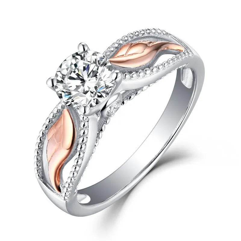 Fashion Electroplated Angel Wings Gold Crystal Women Ring - EX-STOCK Canada