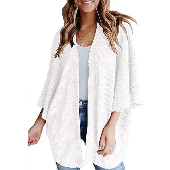 Short Sleeve Waffle Gerson Winter Fleece Women's Cardigan - EX-STOCK Canada