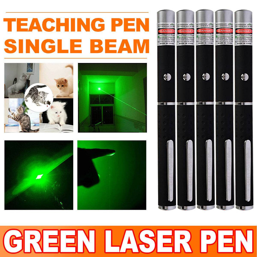 Pet Toy Green Laser Pointer Pen Light Single Beam High Power Lazer Flashlight 900Miles 1mW 532nm Torch - EX-STOCK Canada