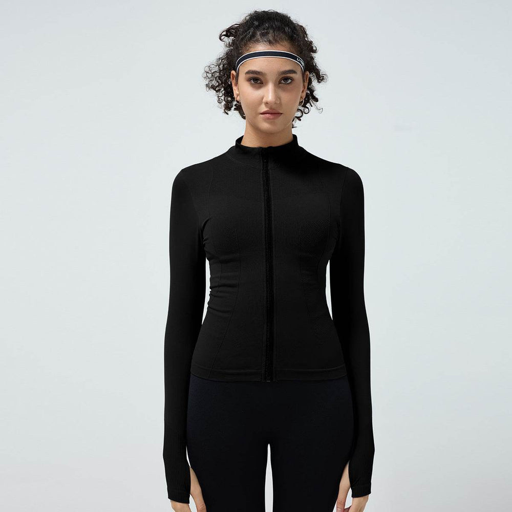 Long Sleeve Workout top for women Slim fit Athletics Sport Zip up Gym top - EX-STOCK Canada