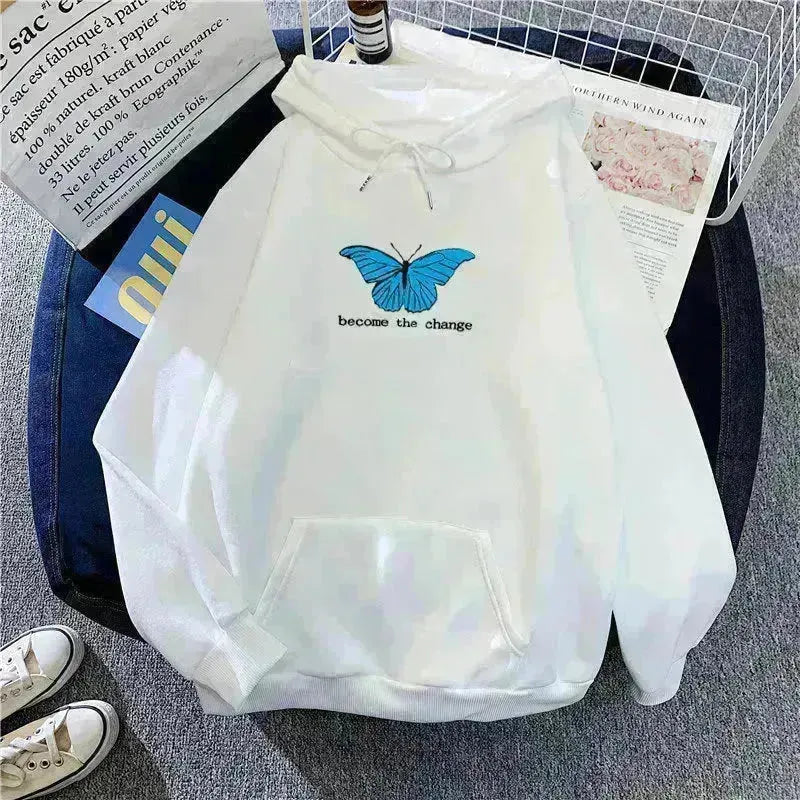 Femmes Single Butterfly Autumn et hiver sweat à sweat à sweat à sweat