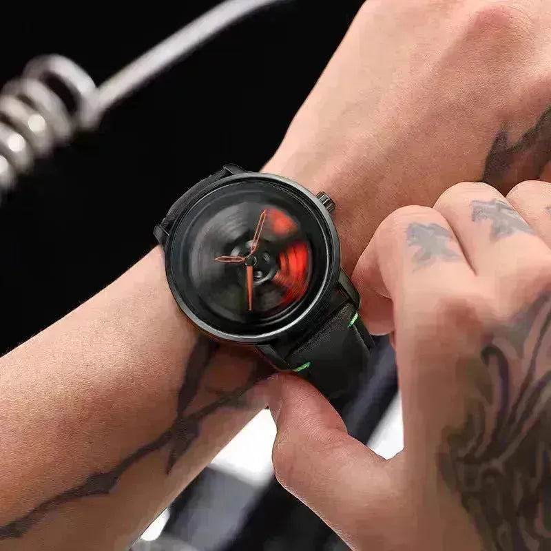 Sangle en filet pour hommes de quartz montre un cadran unique à la mode