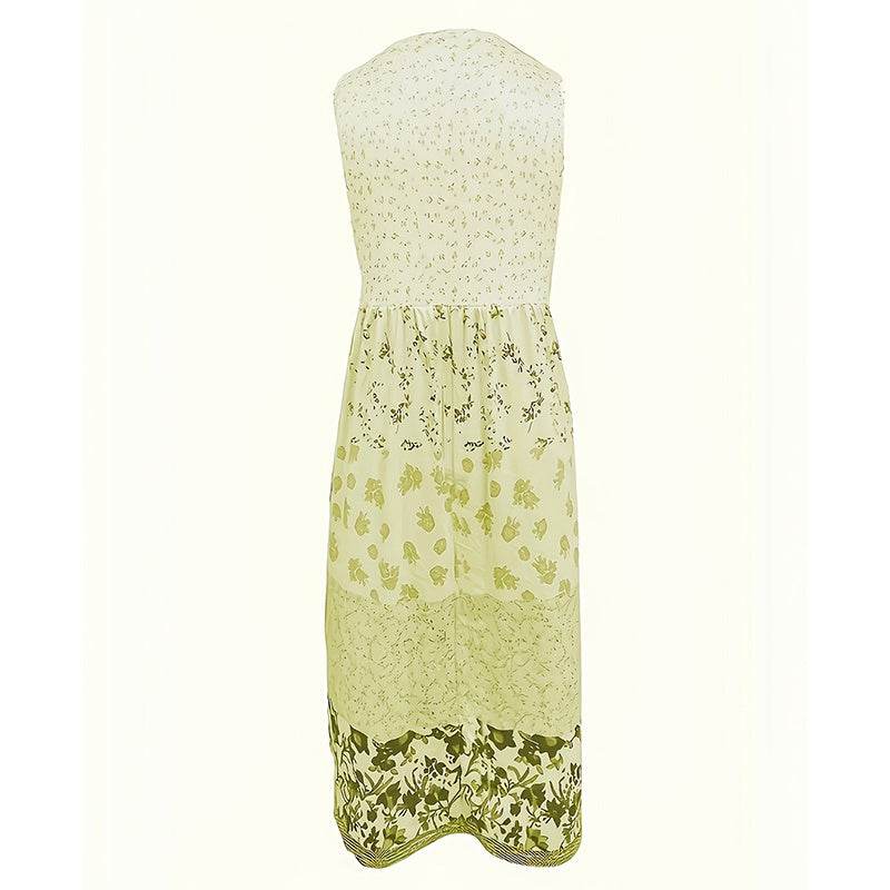 Casual Summer Boho Dress Floral Sleeveless Midi Dress - EX-STOCK Canada