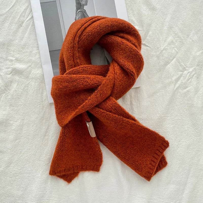 Women's Sweet Version Fleece Solid Scarf Autumn And Winter - EX-STOCK Canada