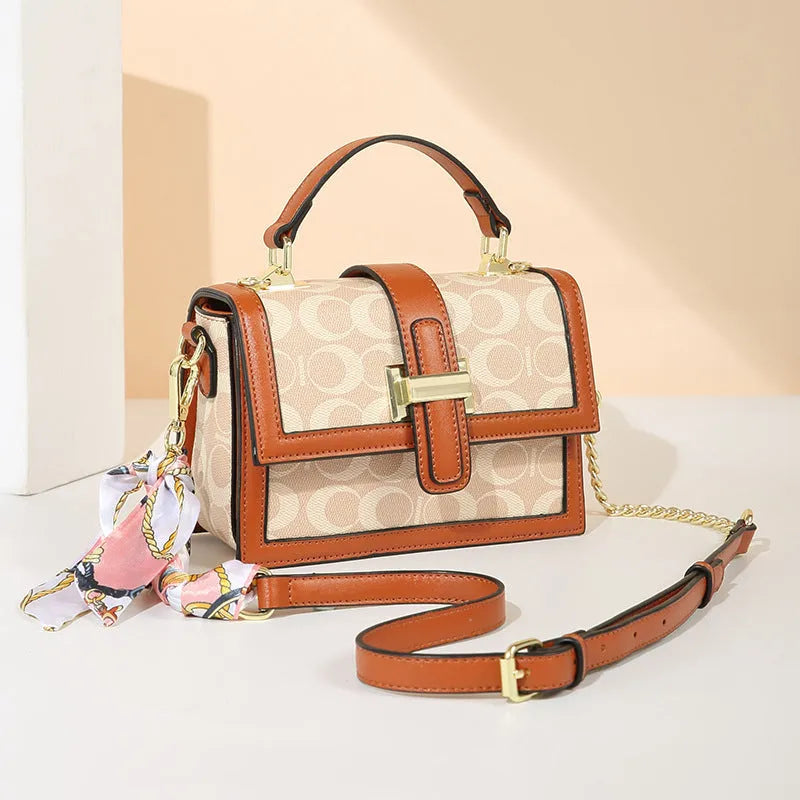 Vintage Printed PVC leather Shoulder Crossbody Bag for women - EX-STOCK CANADA