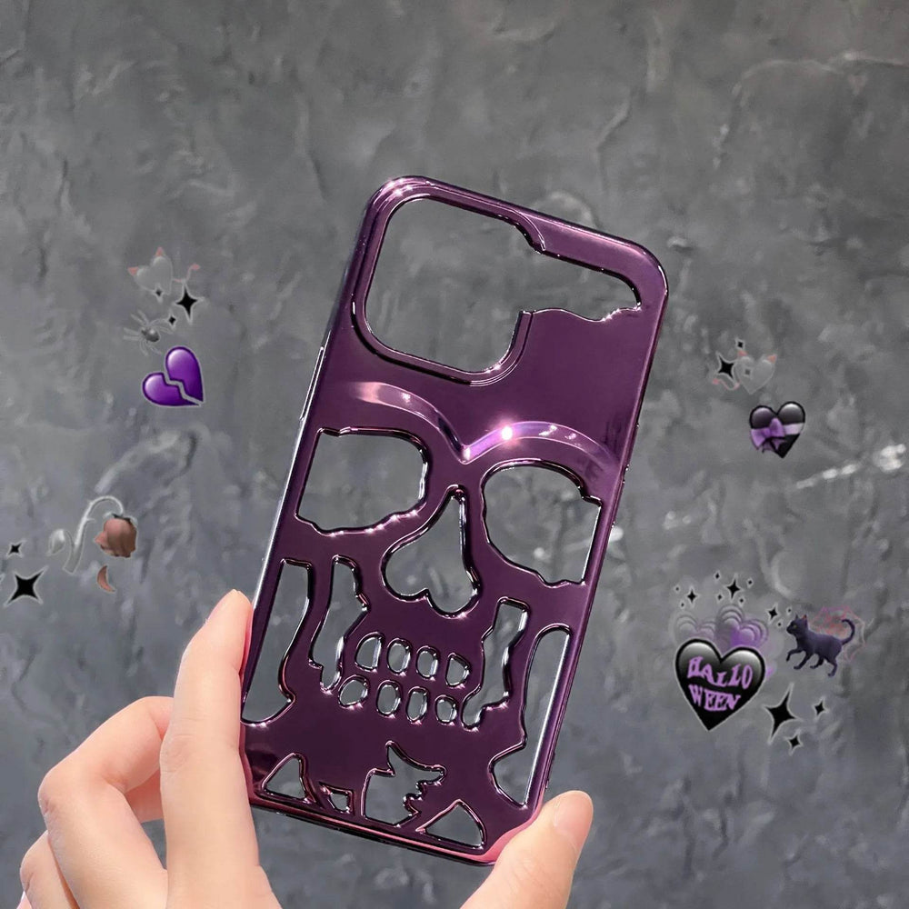 Luxury 3D Skull Metallic Glossy Gothic Phone Case compatible wit Apple - EX-STOCK Canada