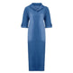 New washed denim dress Side Split Loose Mum Long Jeans Dress - EX-STOCK Canada