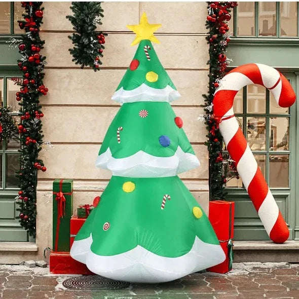 6.9 FT Lighted Christmas Inflatable Decoration, Inflatable Christmas Tree, Blow Up Yard Decorations With Built-in LED Lights For Holiday Party Front Yard Lawn Garden Decor EX-STOCK Canada