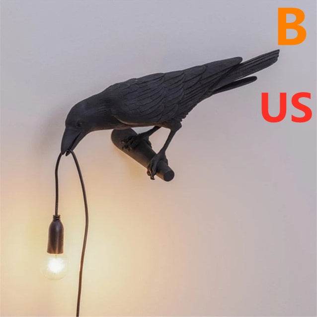 Creative Auspicious Bird Resin Wall Lamp Decoration - EX-STOCK Canada