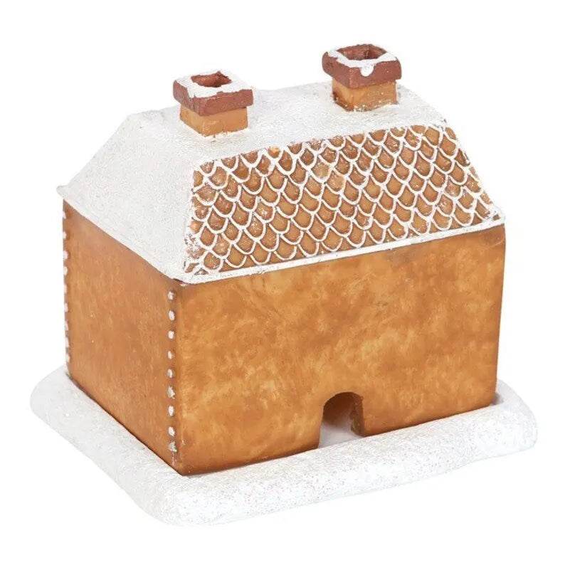 Christmas Snow Top Resin Ginger Cake Cottage Incense Burner - EX-STOCK Canada