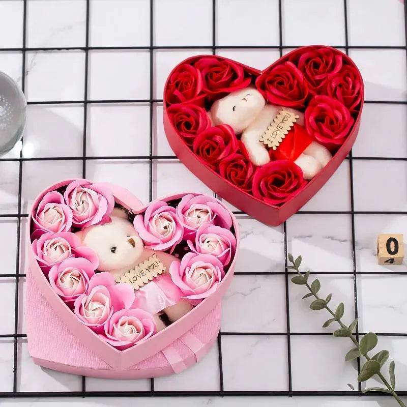 Heart-shaped Rose Red Gift Box New Year Christmas Gift Box Valentine's Day Christmas Gift Mother's Day Birthday Gift - EX-STOCK Canada