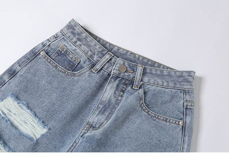 Women Street style Ripped Denim Jeans Pant Low rise - EX-STOCK Canada