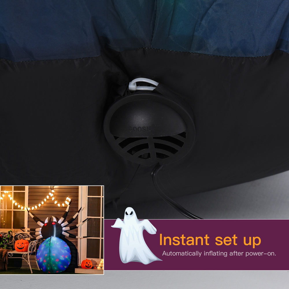 5Ft Long Halloween Giant Scary Spider LED Lighted Airblown Inflatable Lawn Decoration Holiday Season Garden Decor EX-STOCK Canada