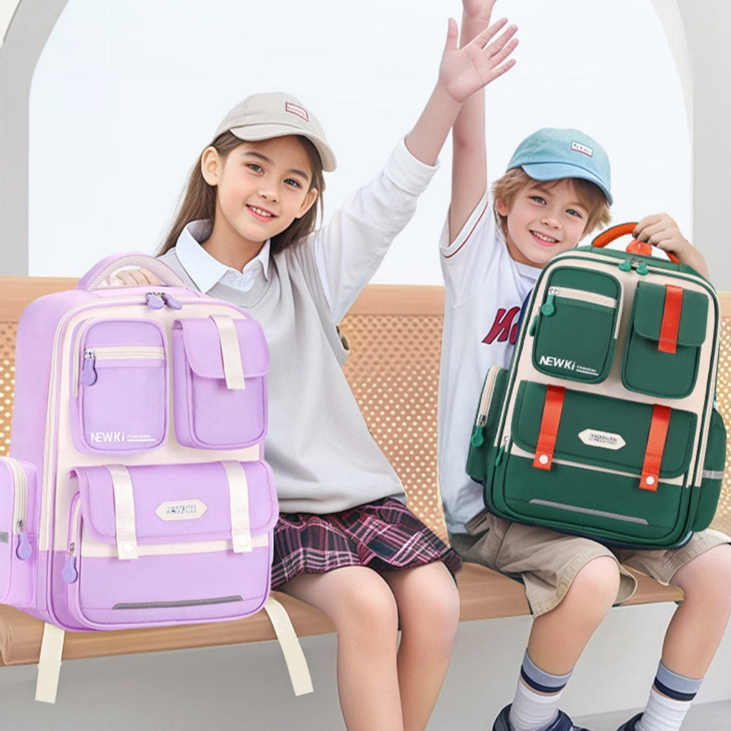 Children's Spine Protection Good-looking Multi-compartment Burden Reduction Schoolbag EX-STOCK