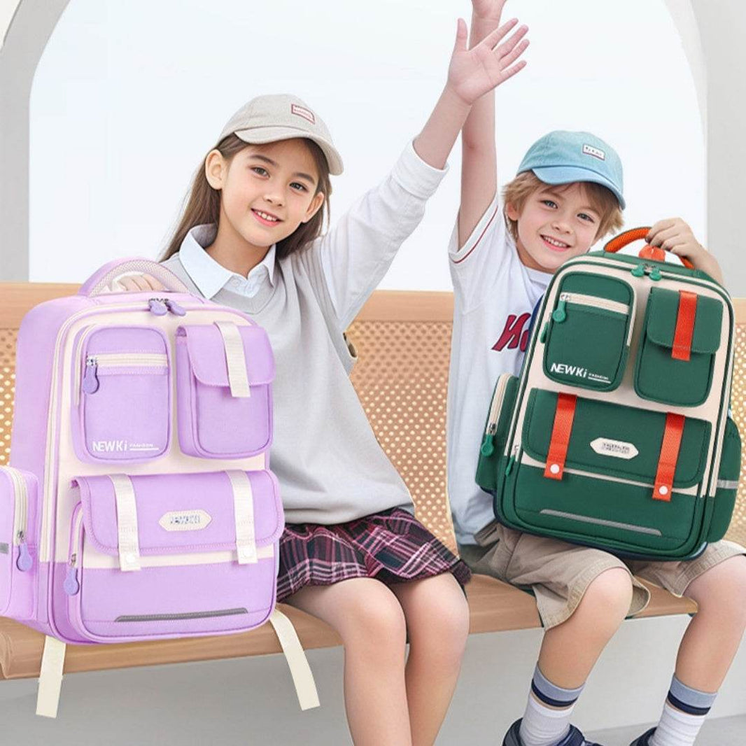 Children's Spine Protection Backpack Multi-compartment Burden Reduction Schoolbag - EX-STOCK Canada