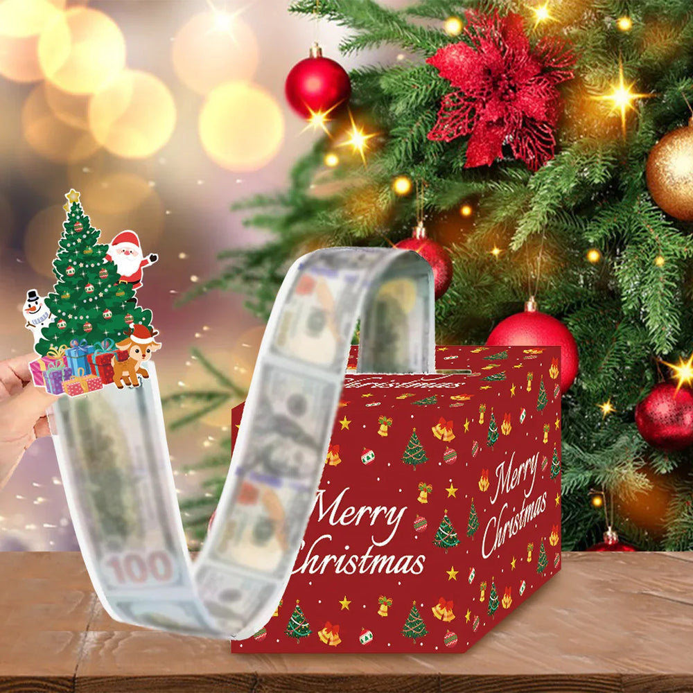 Christmas Money Box For Cash Gift Pull Surprise Money Holder Cash Gift Xmas Money Pull Box With Christmas Tree Card And Transparent Bags For Christmas Birthday New Year Party Supplies EX-STOCK Canada